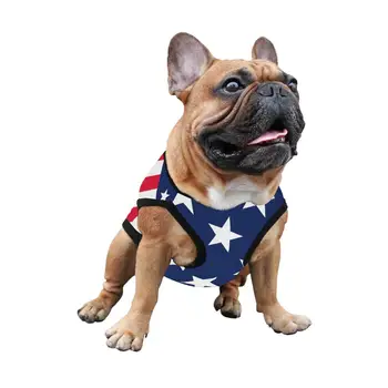 

custom The American flag dog tank top clothes dog shirt for dogs dog clothes for small dogs summer dog clothing t shirt for dogs
