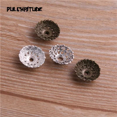 Pulchrode 30 шт. 15*15 мм два цвета сосуд полый цветок буквы S DIY разделенные ювелирные аксессуары Подвески для изготовления ювелирных изделий - Окраска металла: two color