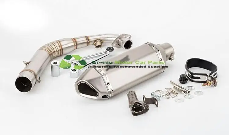 

Motorcycle modified exhaust pipe exhausting front section curved pipe small hexagonal muffler Scorpio exhaust pipe BWS 125