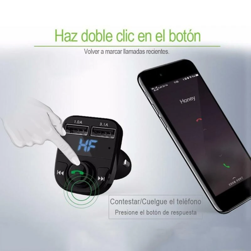 Bluetooth fm-передатчик беспроводной радио адаптер MP3-плеер двойной USB Автомобильное зарядное устройство