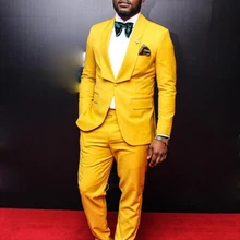 Индивидуальный заказ шаль с лацканами мужской костюм Slim Fit 2 шт. жених Свадебные смокинги блейзер для церемоний и вечеринок(куртка+ брюки