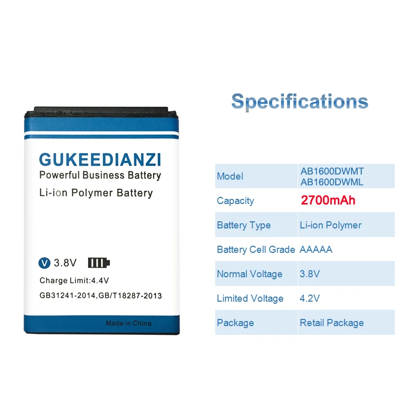 GUKEEDIANZI производство 3000 мАч AB1630DWMT/AB1630AWMX/AB1630AWMC батарея для PHILIPS Xenium D633 T539 S307 W536 смартфон