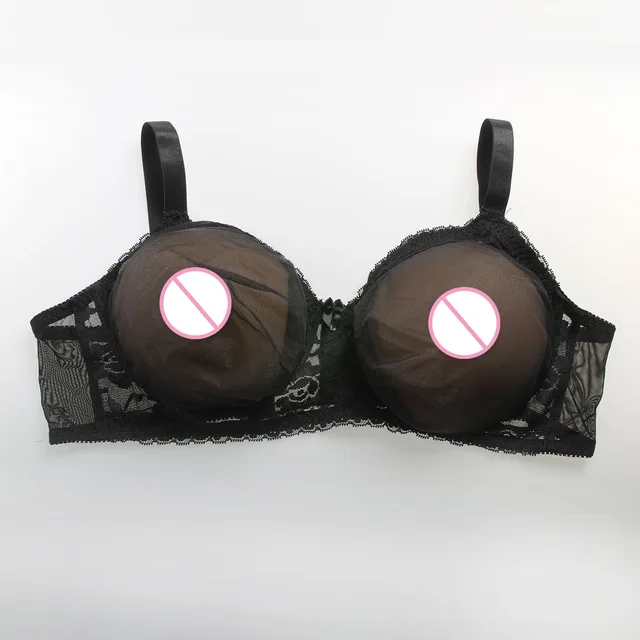 Sexy Transsexuals Lace Bra Erotic Crossdresser Bra Pocket-bra