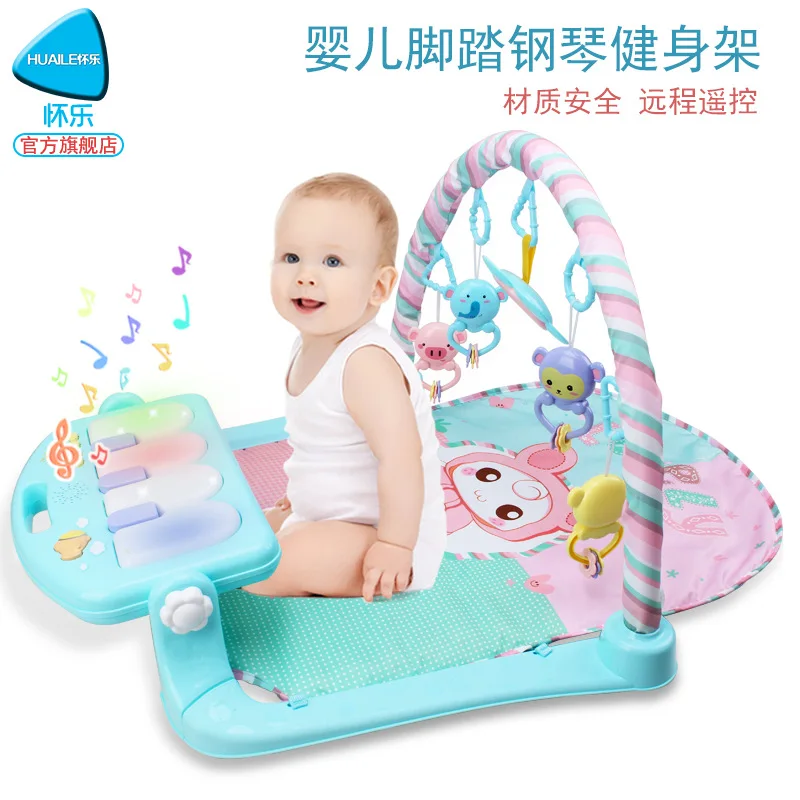 909# Huai Le Harmonium Feet Baby 0-12 месяцев, музыкальная игра для раннего возраста, коврик, стойка для фитнеса