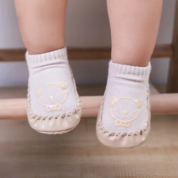 

Baby Shoes Toddler Floor Sock Cartoon Baby Boys Girls Shoes Socks with Rubber Sole Infant Cute Cotton Anti-Slip Shoes Socks