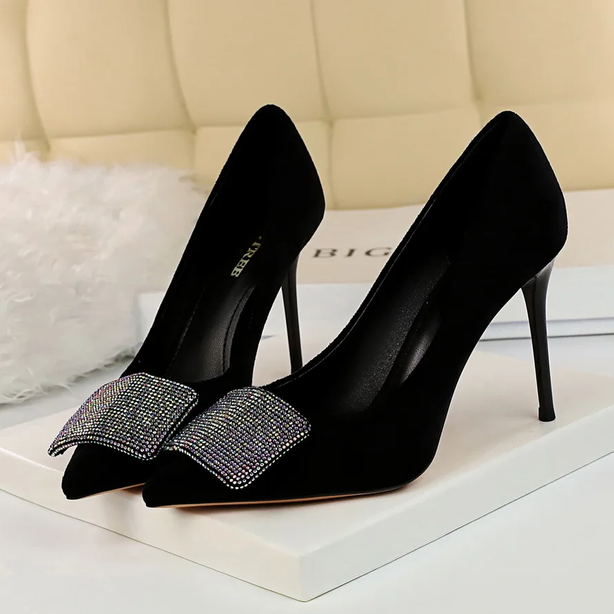 Big tree brand 2019 autumn ladies high heel pointed shallow shoes red black pink blue fashion high heels office shoes Big tree brand 2019 autumn ladies high heel pointed shallow shoes red black pink blue fashion high heels office shoes