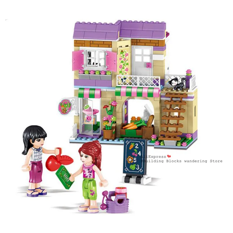 Друг серия городской рынок еды Строительные блоки Друзья кирпичи Подарочные игрушки совместимый с друзьями 41108 дропшиппинг