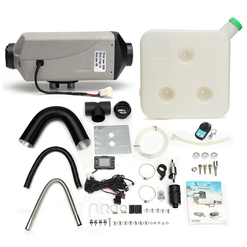 

12V 8KW Single LCD Switch Silencer Car Diesel Air Heater with Remote Control Car Heating For Boat RV Truck Motor-homes Boat Van