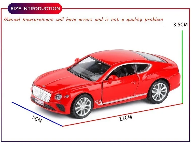 1:36 Масштаб Bentley GT спортивные автомобили сплав металлическая модель автомобиля оттягивание литья под давлением игрушки для детей горячее колесо