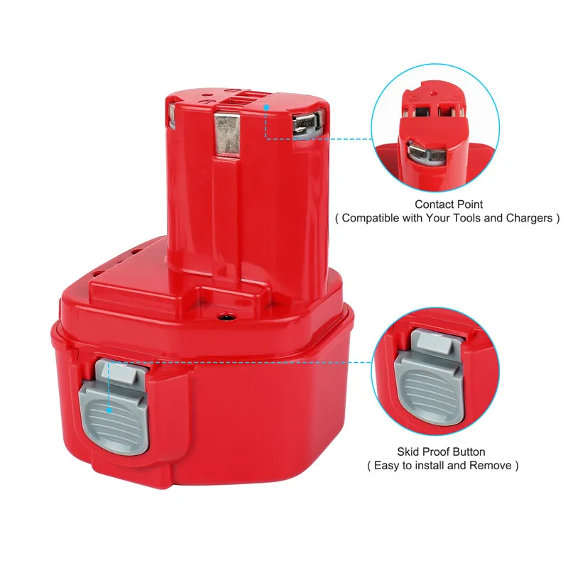 Substituição Baterias para Makita Bateria Furadeira sem Fio Chave de Fenda Ferramentas Elétricas 12v Pa12 1220 1222 1234 ah 4.0ah - Image 4
