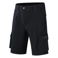 Мужские уличные шорты Карго, повседневные мужские шорты большого размера, мужские хлопковые однотонные шорты