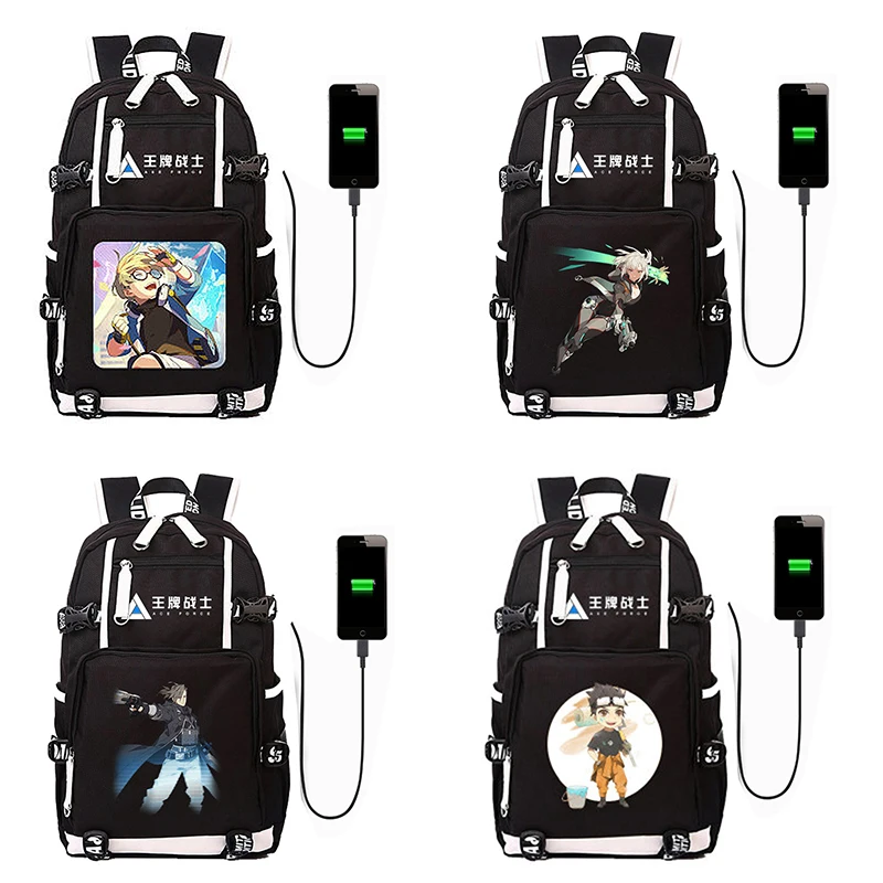 Аниме сумка мультфильм Мода Повседневная Mochila ноутбук рюкзак usb зарядка школьные сумки Дорожная сумка для подростков студентов мужчин и женщин