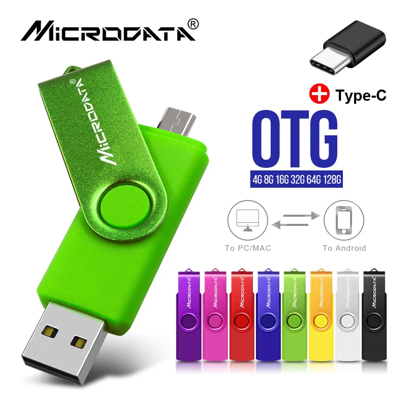 Multicolor High Speed type-c 3 in1 OTG USB Flash Drive 64gb 128gb Pen 8 16 32 gb Pendrive for Smart Phone Micro Stick | Компьютеры и