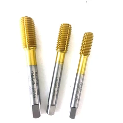 YAMAWA – robinet d'extrusion plaqué titane, 10 pièces, M2 M3 M4 M5 M8, fil d'extrusion, robinet pour trou traversant, trou borgne 