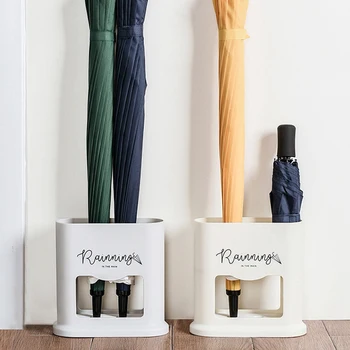 

Home Umbrella Rack Oval Umbrella Stand Rack Umbrella Draining Can Storage Holder 4 Holes Hallway Entryway Office