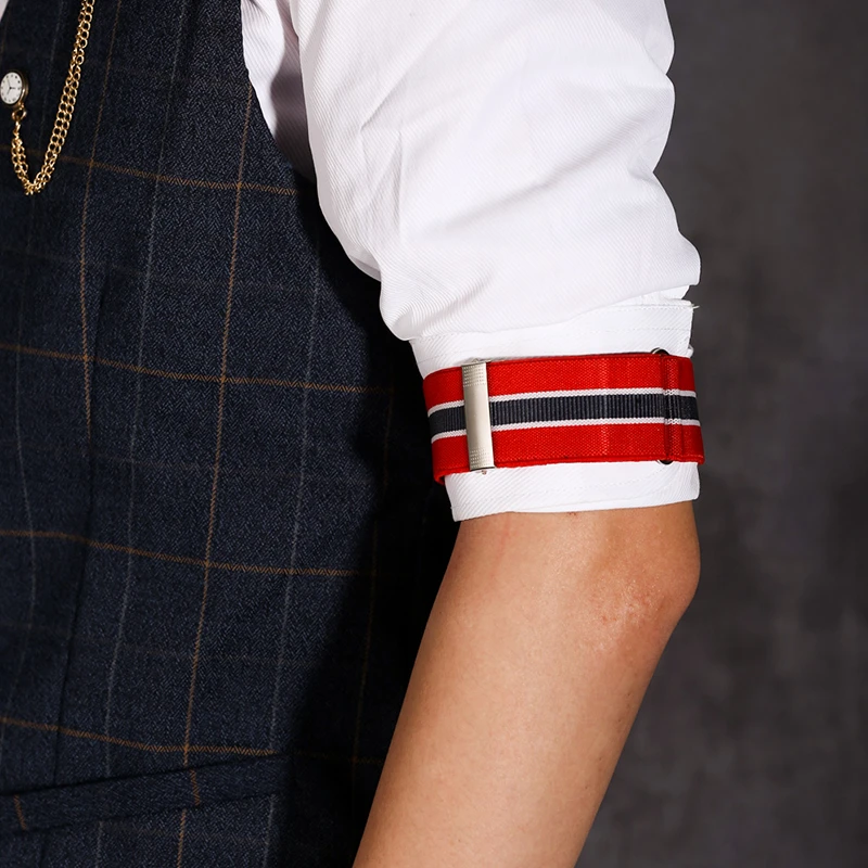 3.5cm Elasticated Unisex Armbands Sleeve Garter Adjustable Gift Shirt Sleeve Holder Cufflinks Business Wedding Groom Accessories