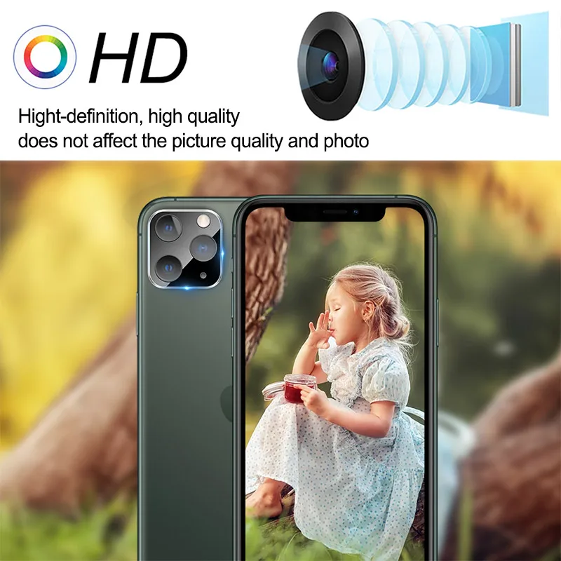 Защитный чехол для объектива камеры iPhone 11 Pro Max из титанового сплава наклейка на