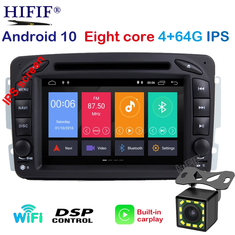 Автомобильный dvd-плеер 2DIN Android 10 мультимедийный плеер радио для Mercedes Benz W209 W203 W168 ML