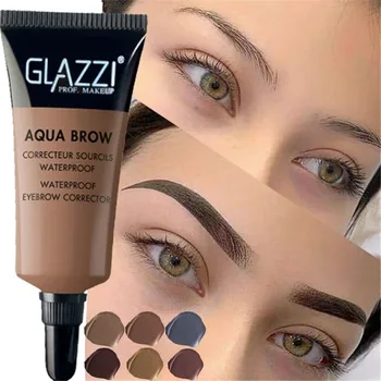 

Microblading Eyebrow Tattoo Pen Makeup Henna Eyebrow Gel 8 Color Black Brown Waterproof Liquid Eye Brow Tint with Brow Brush Set