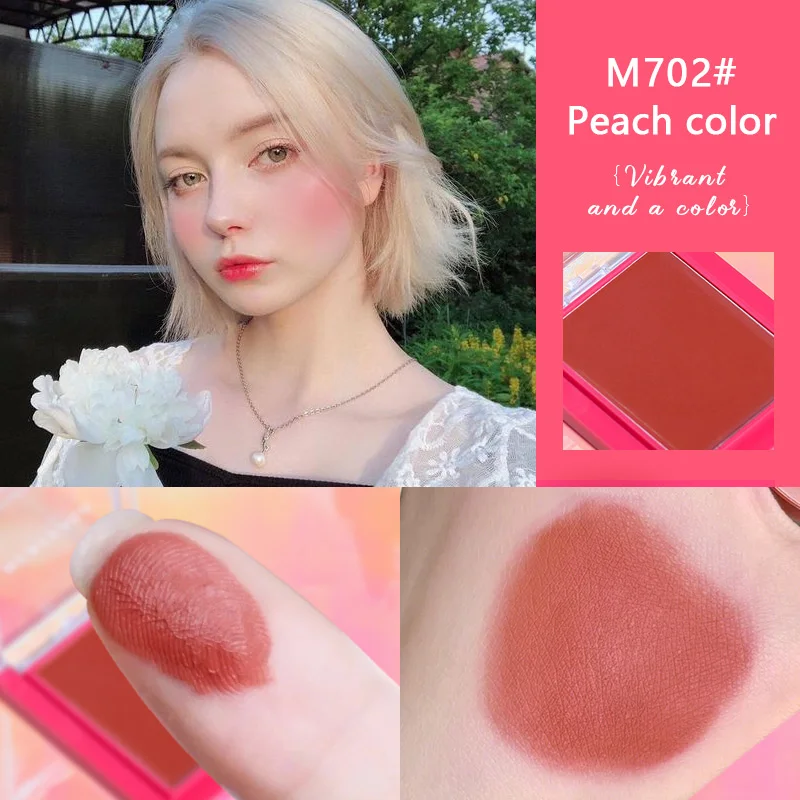 M702Caramel colour Румяна для лица, мощная палитра, персиковый цвет, румяна для макияжа, Кремовые румяна, натуральные румяна, 3 цвета, румяна, мощная натуральная румяна - Цвет: M702Caramel colour