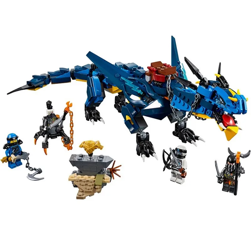 511 шт 70652 Stormbringer Lightning синий дракон набор мини фигурки строительные блоки игрушки