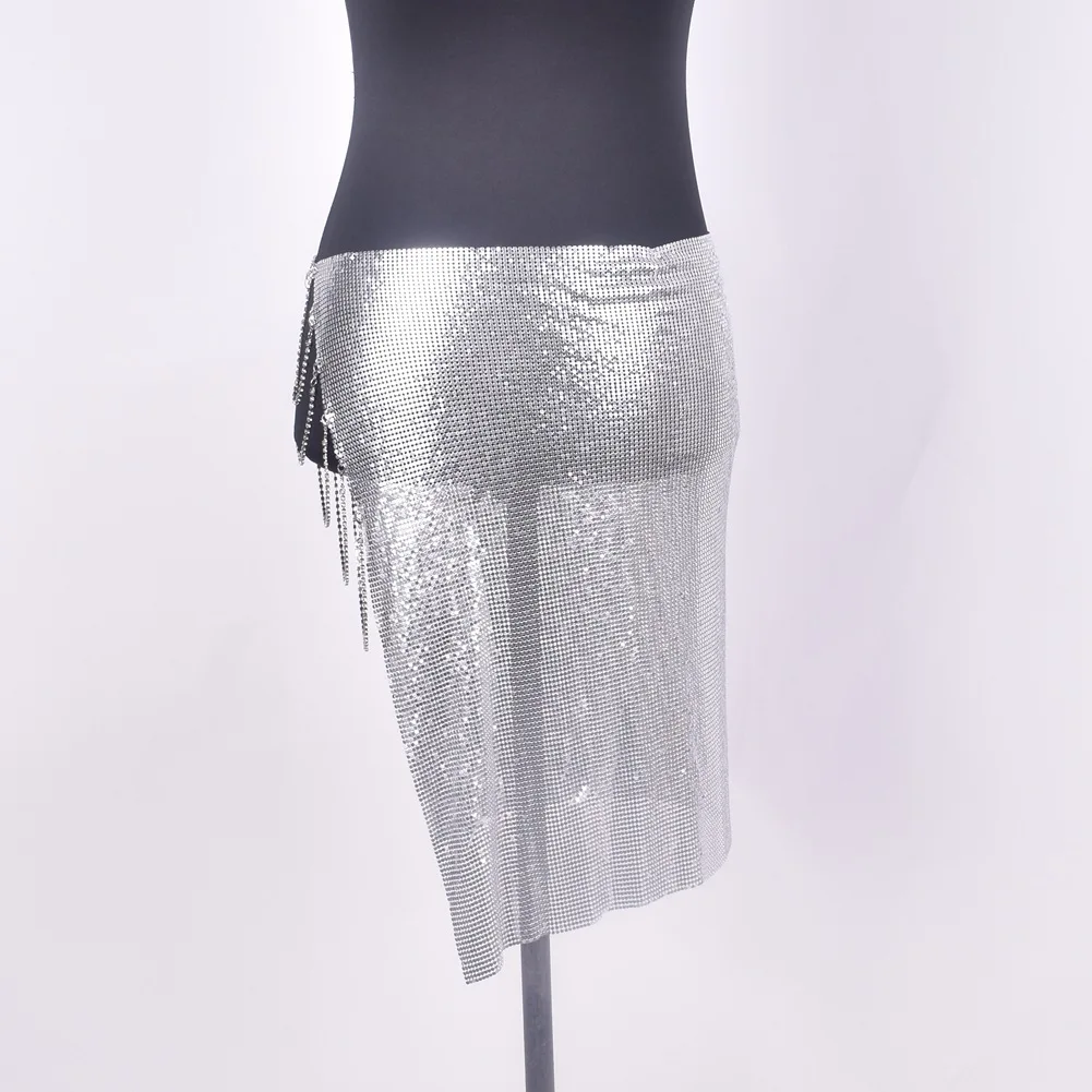 

Body Pendant WOMEN'S Dress Europe And America Hot Selling Sexy Nightclub Metal Sequins Half-length Short Skirt