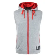 Wish2019 мужской жилет без рукавов с капюшоном спортивный жилет западный стиль большой размер мужской тренировочный жилет