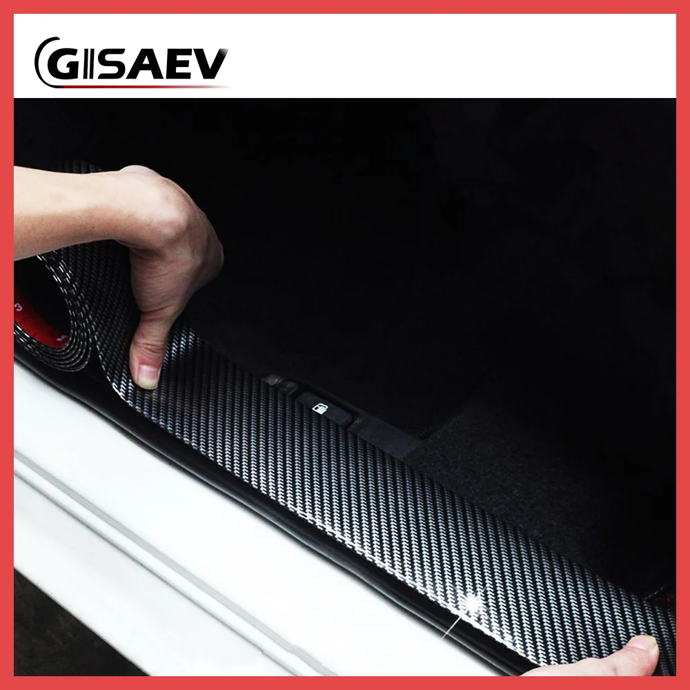 

Carbon Fiber Rubber Car Bumper Door Guard Rear Bumper Guard Scratch Scratch Protection Strip Soft DIY Door Sill Protector Edge