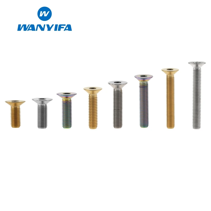 Титановый &quotWanyifa&quot Болт M6X10 15 25 30 35 40 45 мм Ti винты с потайной головкой Аллен