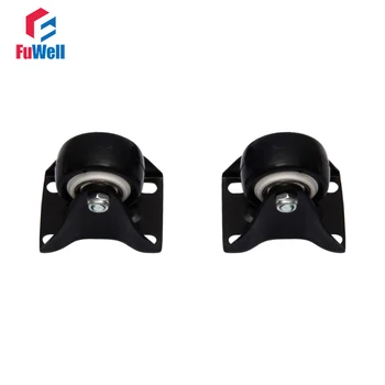 

2pcs Furniture Caster 1.5/2/2.5inch Black PU Furniture Caster Wheels Fixed Type Small Furniture Casters for Sofa Showcase