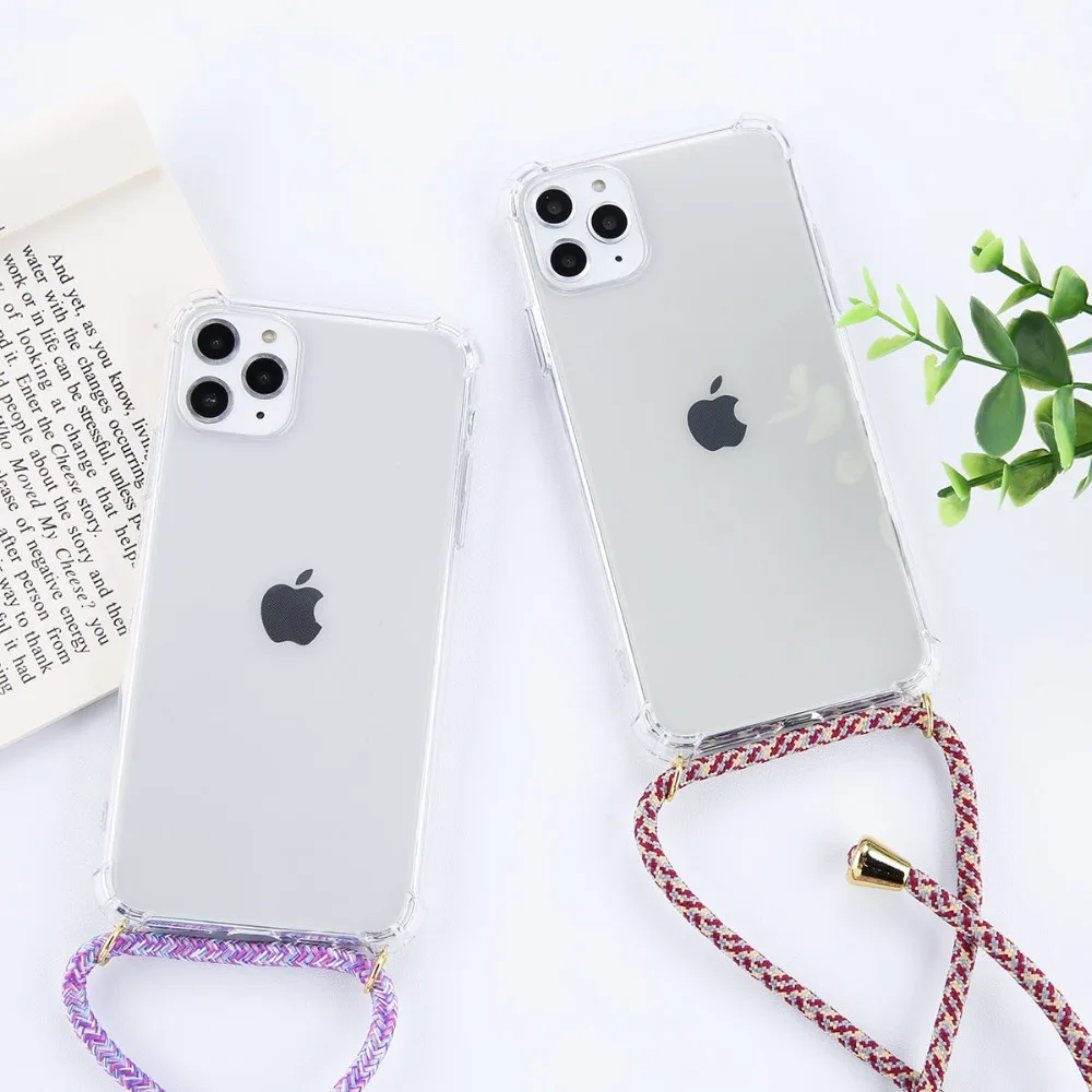 Разноцветный чехол для переноски с ремешком для iPhone 7, 6 S, 8 plus, чехол для телефона с ремешком через плечо, длинная цепочка для iPhone 6, 6 S, 7 plus, чехол с шнуром