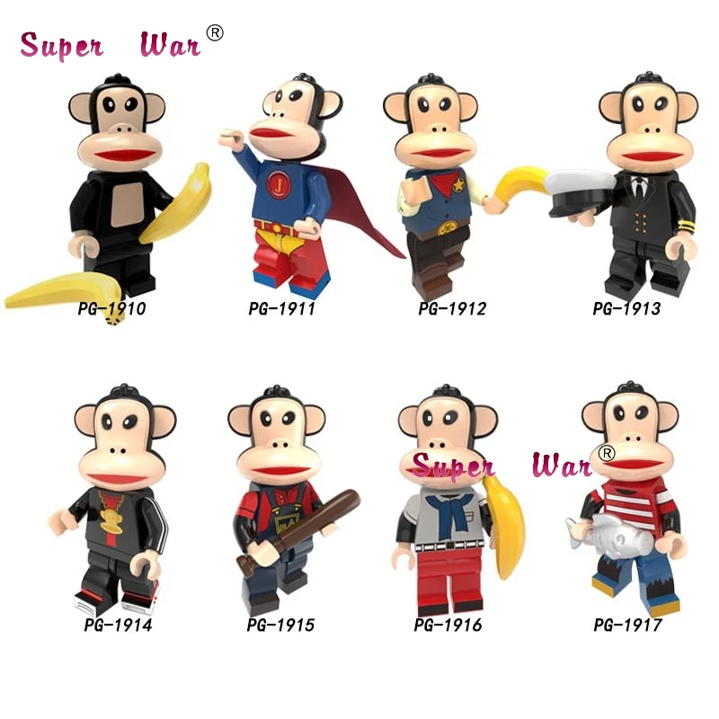 

50pcs Cartoon Movie Series monkey Mickey Pretty Duck Daisy Little fairy Toy Story 4 Buzz Lightyear Building Blocks for children