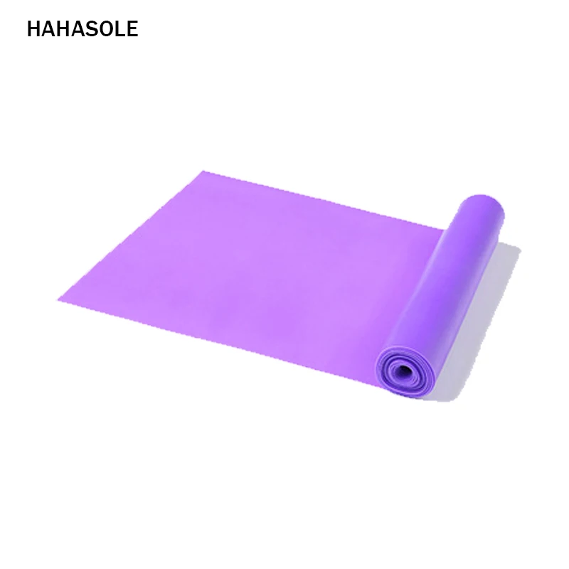 HAHASOLE, эластичный пояс для йоги, эластичный пояс, пояс для фитнеса, пояс для силовой тренировки, тянущийся пояс, Натяжной лист, HDA10969-4 - Цвет: Purple 2000mm