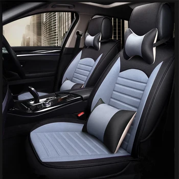 

Luxury Car Seat Cover Set Universal Leather Seat Cover Cushion Waterproof Seat Protector Auto Interior Accessories Fit 95% Cars