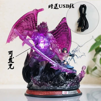 

Naruto Shippuden Uchiha Sasuke Susanoo Complete Body Ver. Figure GK Statue Figurals Model Toy with Light Children's Gift toys