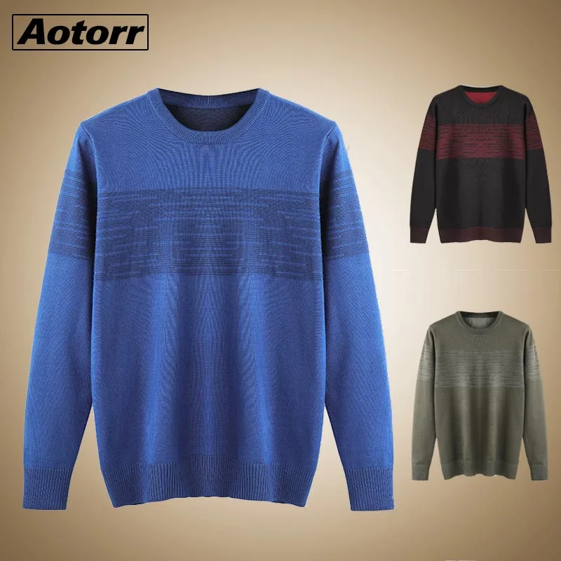

Sweater Men Casual O-Neck Pullover Men Autumn Slim Fit Long Sleeve Shirt Mens Fashion Sweaters Knitted Cashmere Wool Pull Homme