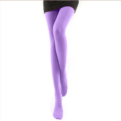 120D Spring Autumn Female Tight Fluorescence Velvet Pantyhose Candy Color Hose Thin Leg Women Tights - Цвет: Violet