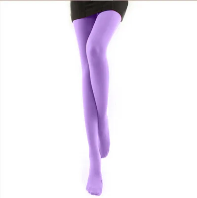 Violet 120D Spring Autumn Female Tight Fluorescence Velvet Pantyhose Candy Color Hose Thin Leg Women Tights - Цвет: Violet