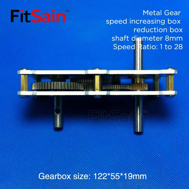 Gear Reducer Accelerator 1 to 28 Metal Speed Up Box Large Torque