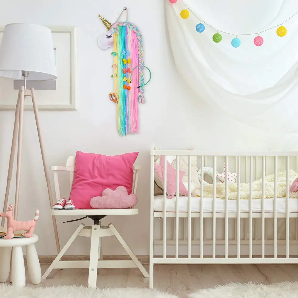 Hot Sales Unicorn Wall Hanging Home Decor Unicorn Hair Clips Unicorn Headband holder Organizer Storage