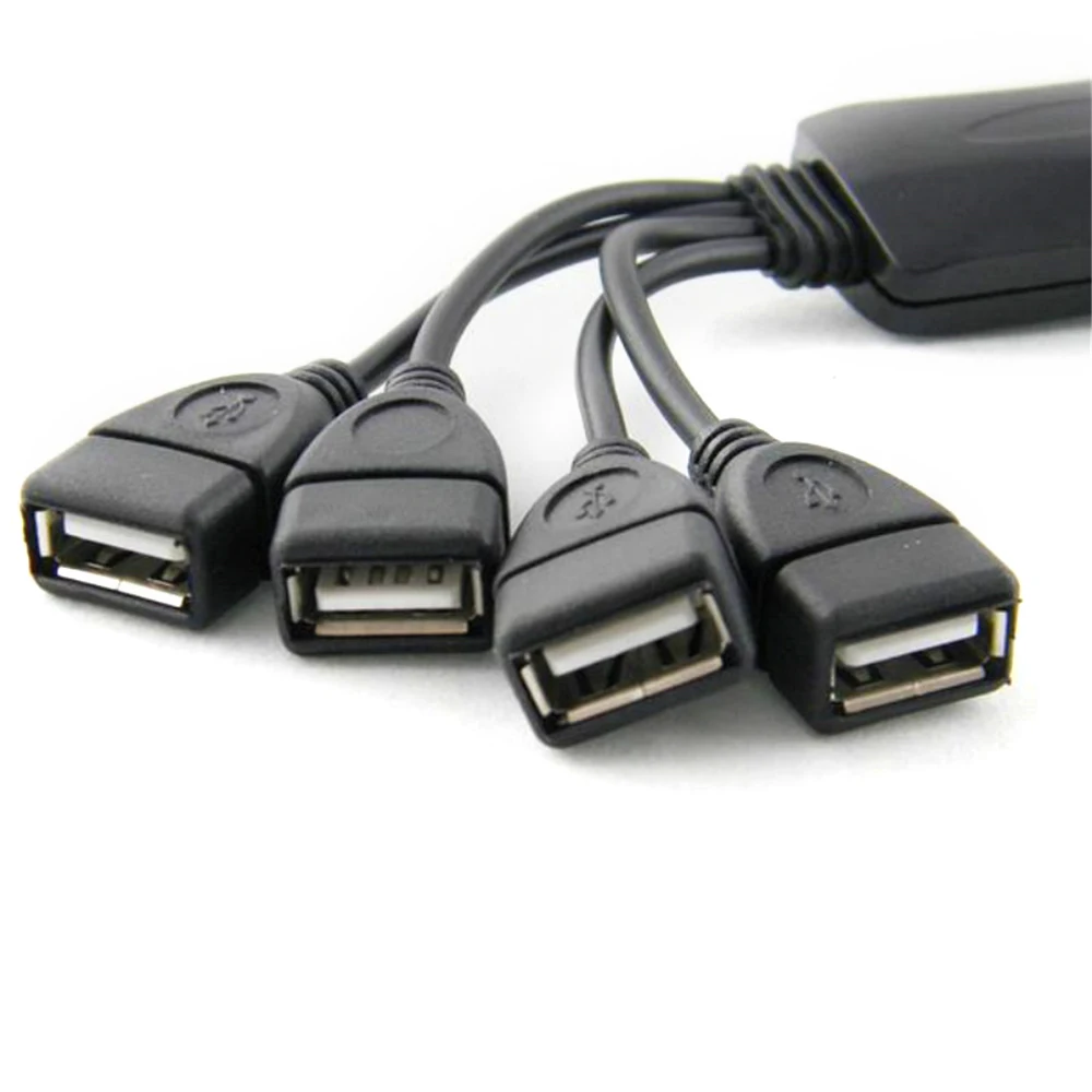 4 порта Usb зарядное устройство переключатель 2,0 мини кабель концентратор разделитель адаптер для ПК ноутбук высокая скорость