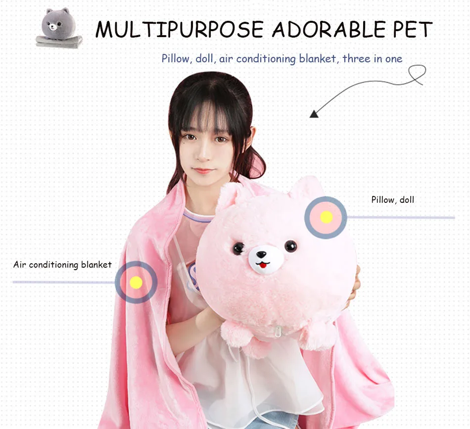 Macaco de Pelúcia Travesseiro com Cobertor Decoração para Sofá da Sala de Presente de Aniversário Feliz Kawaii Brinquedos Novo Bonito Macio Stuffed Boneca Almofada Brinquedo 3 Bonito Macio Stuffed Boneca Almofada Travesseiro Com