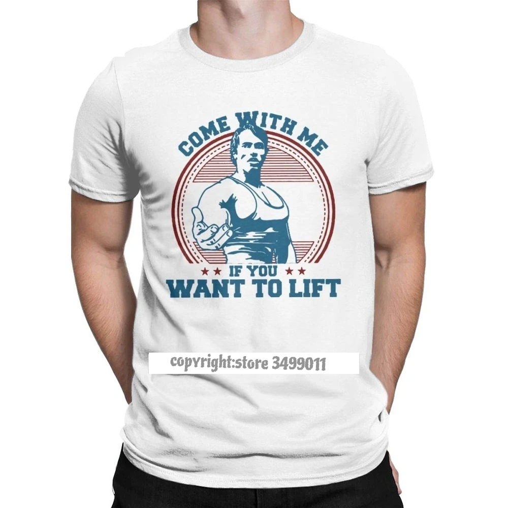 censura Adaptado Confundir Camiseta de algodón para hombre, camisa FAKUNTN Come With Me If You Want To  Lift, Arnold Schwarzenegger, Fitness, entrenamiento, musculación|Camisetas|  - AliExpress