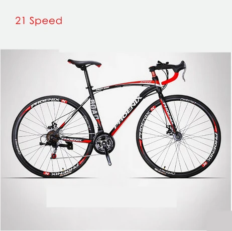 Бренд 700CC 18/21/27 скоростей углеродистая сталь 52 см рамки изогнутая ручка Дорожный велосипед Открытый bicicleta велосипедные гоночный велосипед - Цвет: A black red