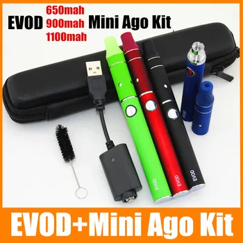 

EVOD 1100mAh Mini Ago g5 electronic cigarette kit dry herb vaporizer e cigarette ego ce4 vape battery Herbal Pen Zipper case kit