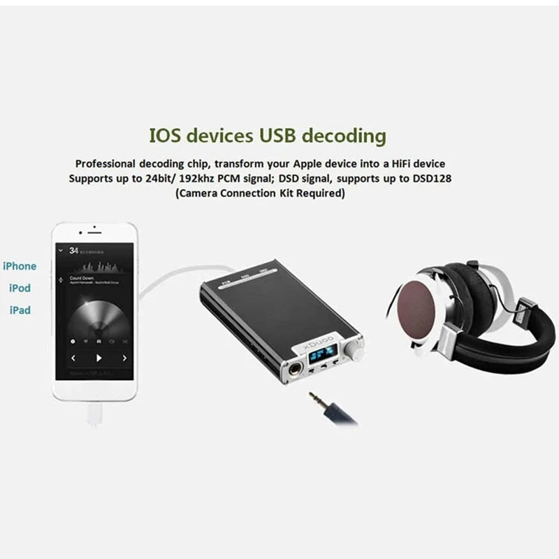 Xduoo XD05 Headphone Amplifier DAC Headphone Amplifier Portable USB Optical and Coaxial Decoding