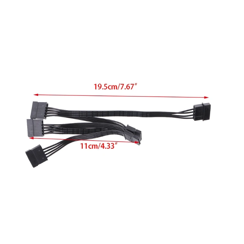 

4-Pin IDE Molex To 5 SATA Serial ATA Power Supply Adapter Cable 18AWG Wire U4LD