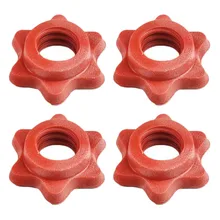 

4pc Safety Locks 25mm Weight Check Nut Barbell Bar Clips Spin Lock Screw Dumbbell Spinlock Collars Fitness Part Red