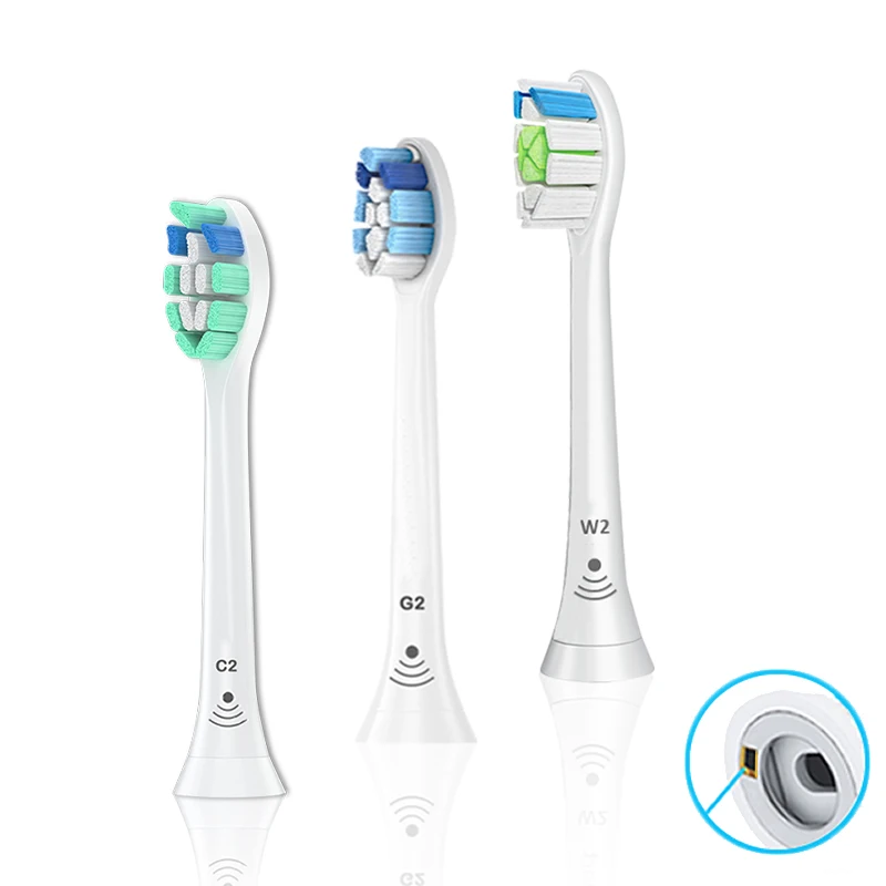

Replacement Electric Toothbrush Heads RFID Chip Compatible With Philips Sonicare Brand Universal HX6710 HX9140 HX6530 Cleaning