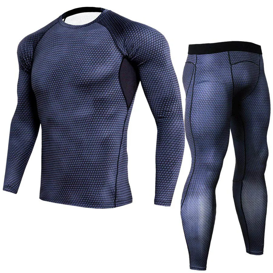 

2019 rashguard MMA compression clothing suit Tops & Tees base layer leggings men thermal underwear Bodybuilding crossfit T-Shirt